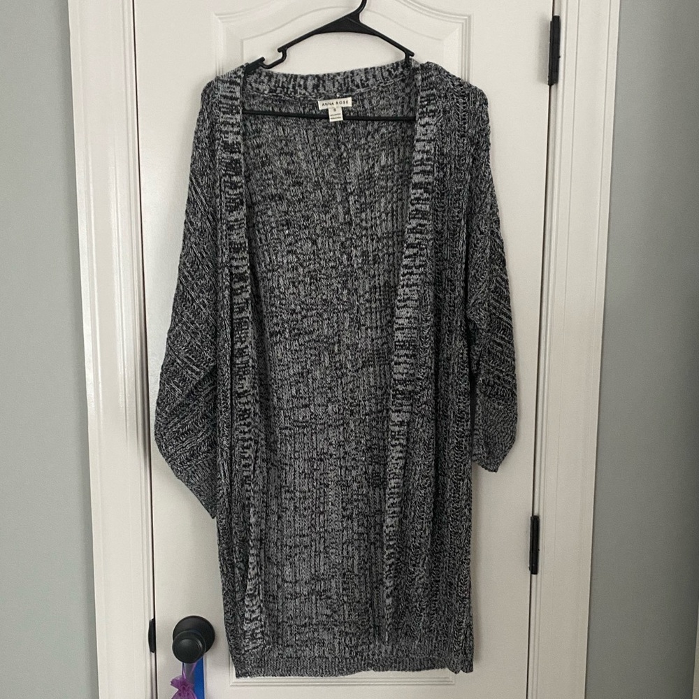 black and white cardigan